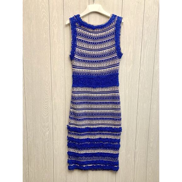 Rachel Roy Sleeveless Crochet Dress Blue Azul Bone Size Medium $695 NWT - Picture 7 of 10